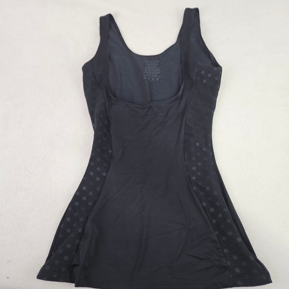 Assets Red Hot Label by Spanx Black Polka Dot Mesh Shapewear Camisole Tank M